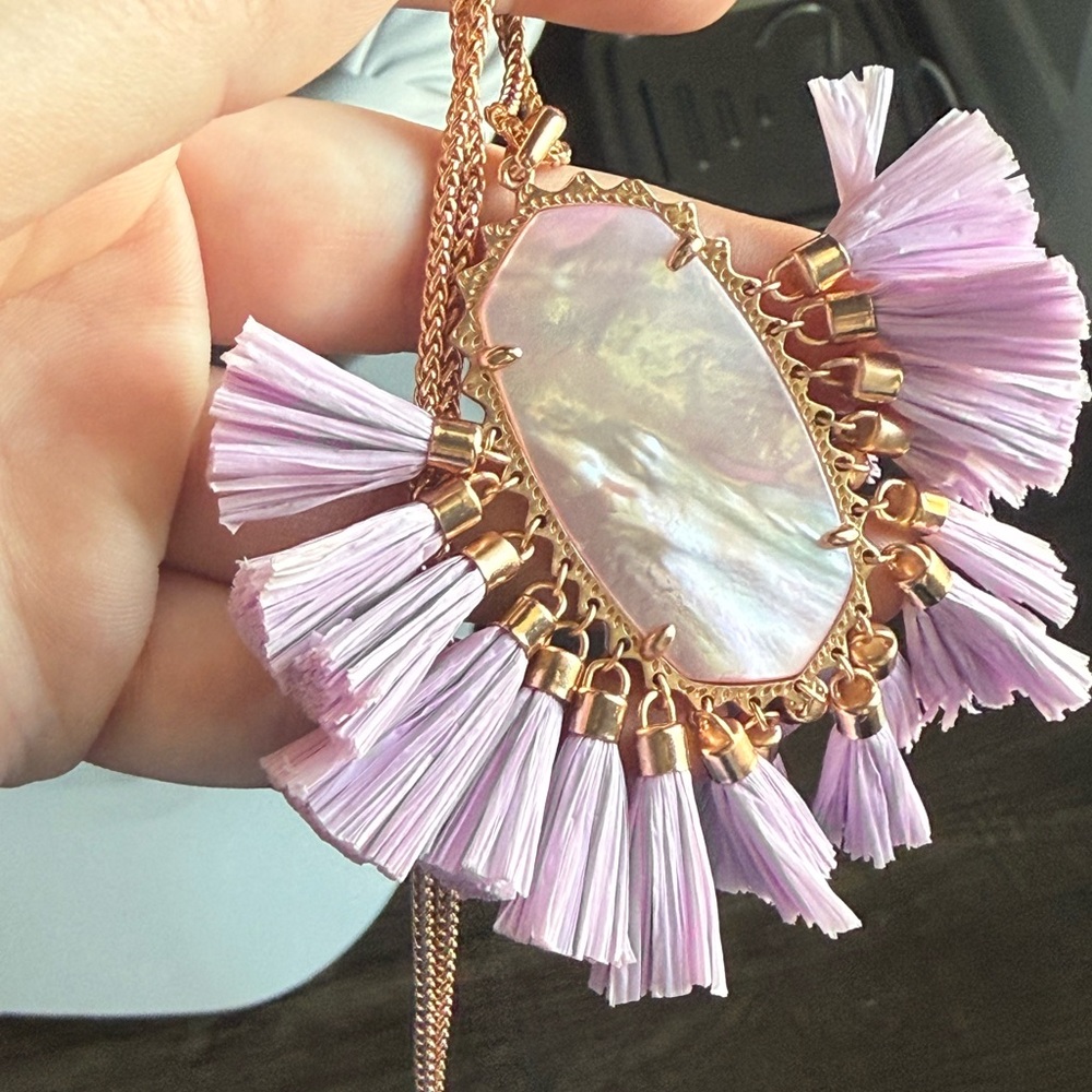 Kendra Scott Betsy Tassel Purple Pendant Necklace - Picture 9 of 10